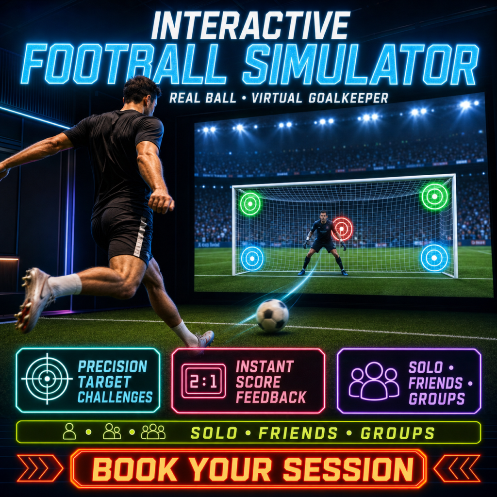Football penalty kick simulator in Hyde